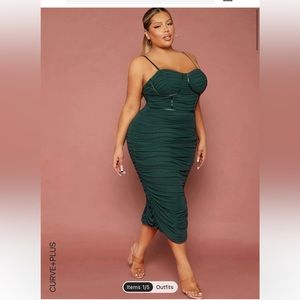 Green super stretchy dress